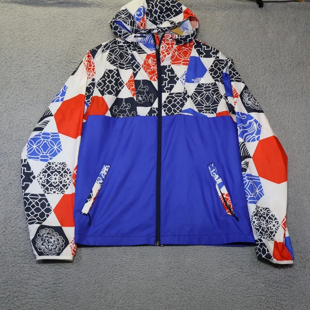 The‎ North Face Mens WindWall Cyclone Geometric Print Hooded Jacket L